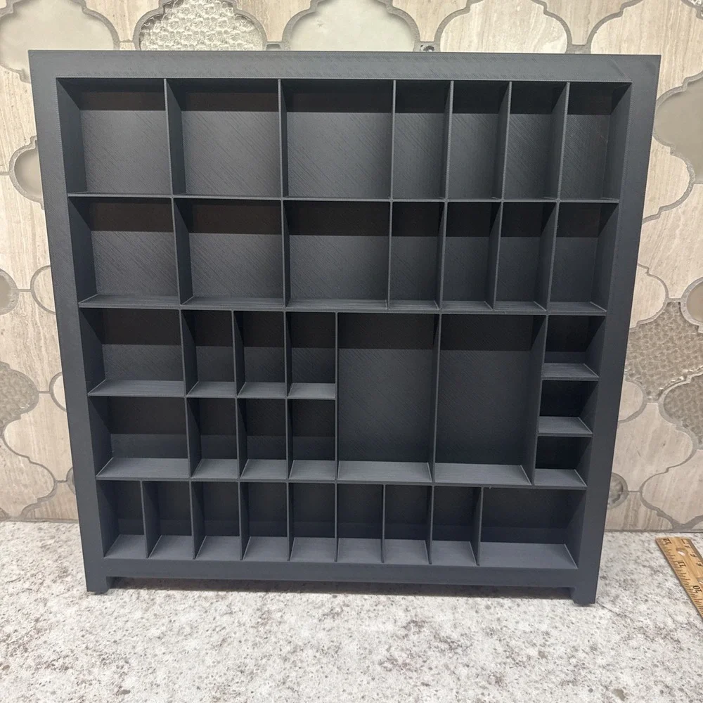 Trinket Shelf Tray Display 1:12 Black Miniatures Dollhouse Minis 13.5
